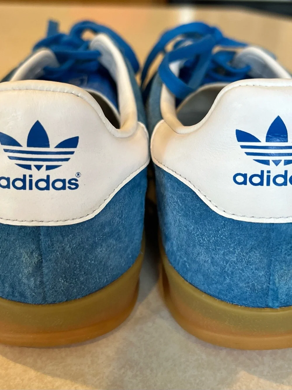 Adidas Gazelle Indoor Blue Bird Cloud White, Size 10.5 Used